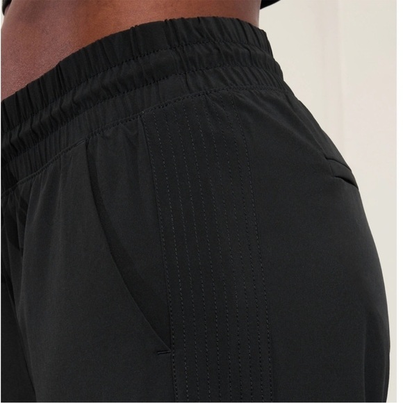 Athleta Black Avenue Wide Leg Cropped Pants Athleisure Travel Lounge - Picture 4 of 11